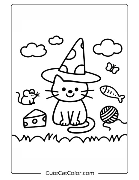 Cat In The Hat Coloring Page: Magical Cat in the Hat