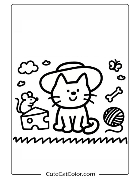 Cat In The Hat Coloring Page:Sunny Cat in the Hat
