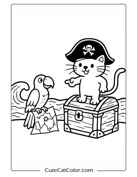 Cat In The Hat Coloring Page: Captain Cat in the Hat
