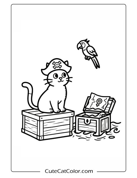 Cat In The Hat Coloring Page:Pirate Cat in the Hat