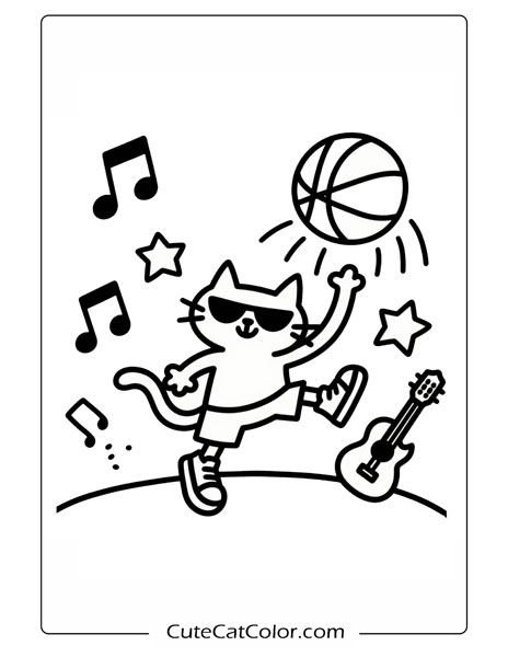 Kitten Cute Cat Coloring Pages