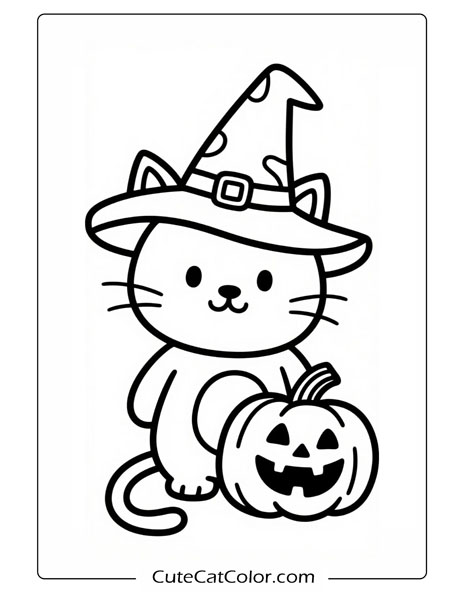 free printable halloween black cat coloring pages