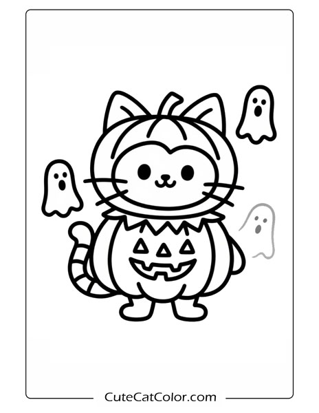 printable coloring pages of a black cat for halloween