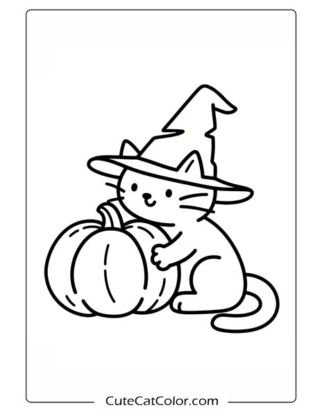 free halloween cat coloring pages