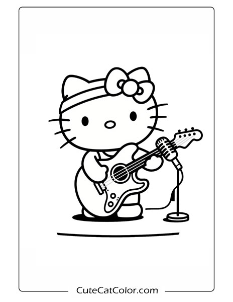 hello kitty coloring pages pdf