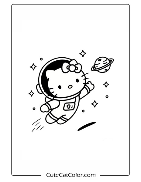 print coloring pages hello kitty