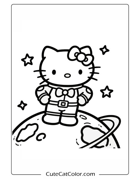 color pages hello kitty printables