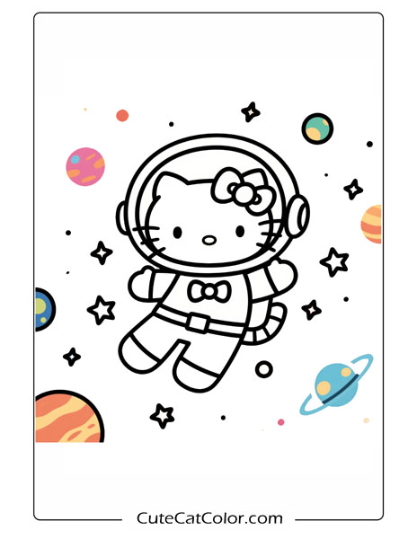 hello kitty coloring pages free