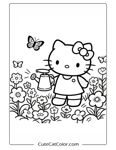 free printable coloring pages hello kitty