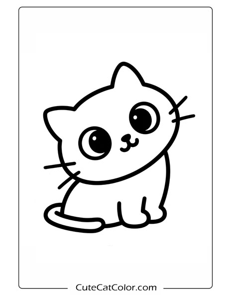 Adorable Playful Kitty: Kitty Cat Coloring Page