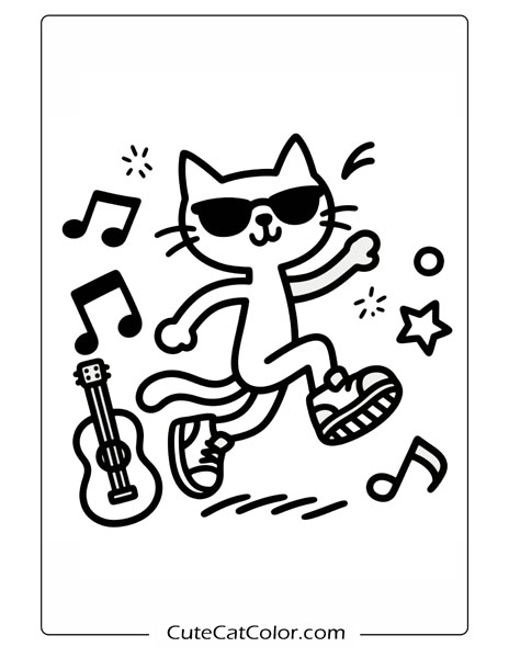 Free Pete The Cat Coloring Pages