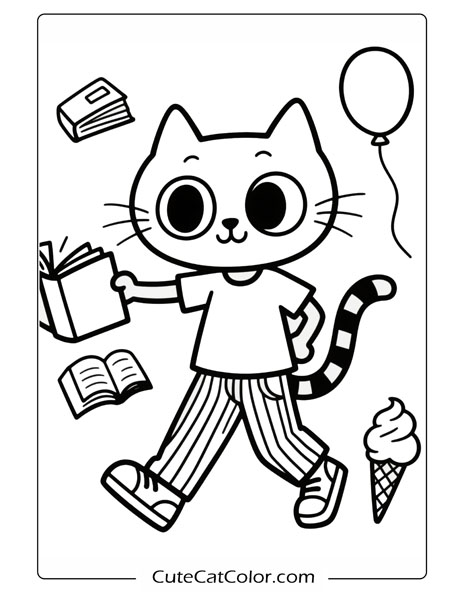 Pete The Cat Coloring Page Printable