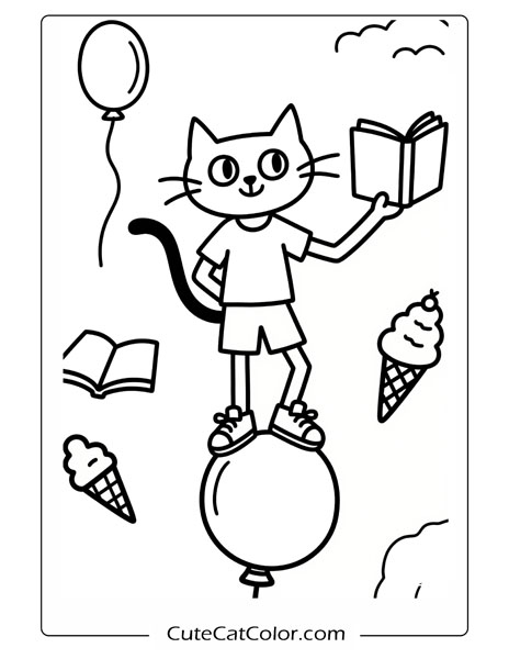 Pete The Cat Shoes Coloring Page