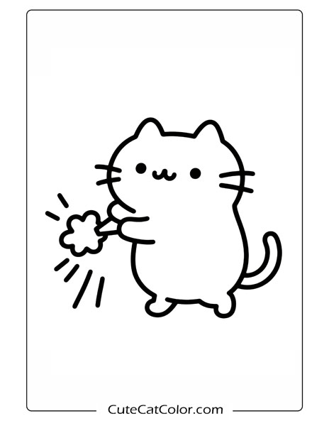 Pusheen’s Magic Moment: Pusheen Cat Coloring Page