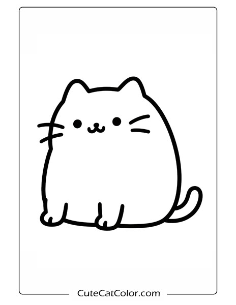 Pusheen’s Cozy Day: Pusheen Cat Coloring Page
