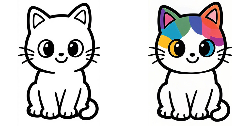 Cute Cat Coloring Pages
