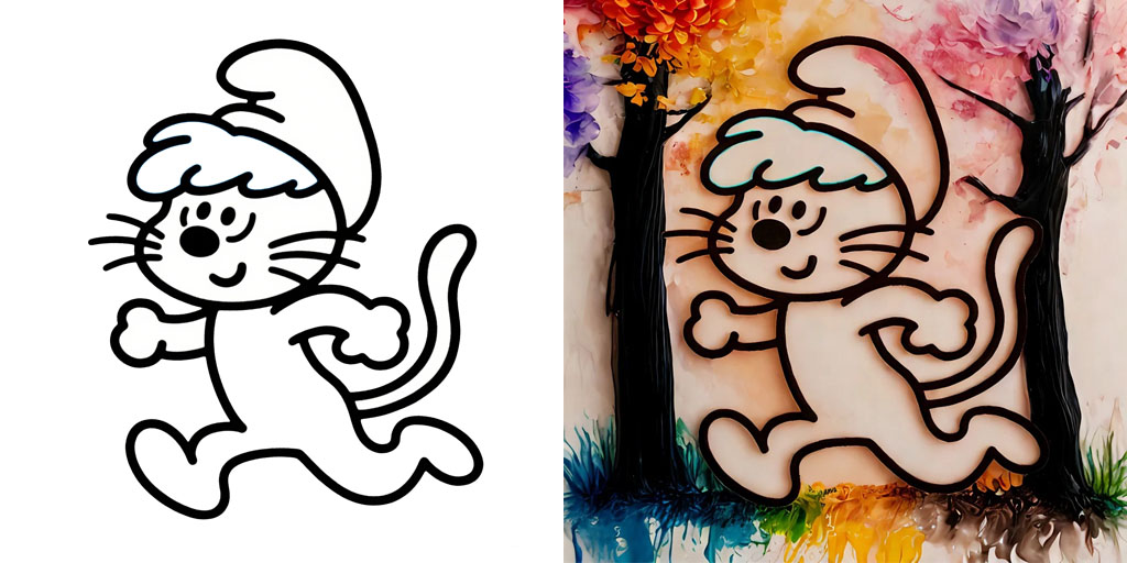 Smurfs Cat Coloring Pages